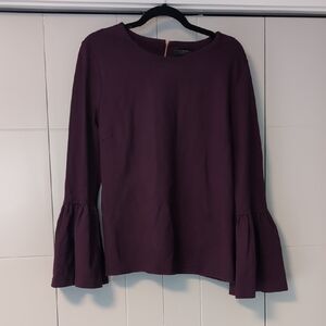Ted Baker Plum Blouse with Flared Sleeves